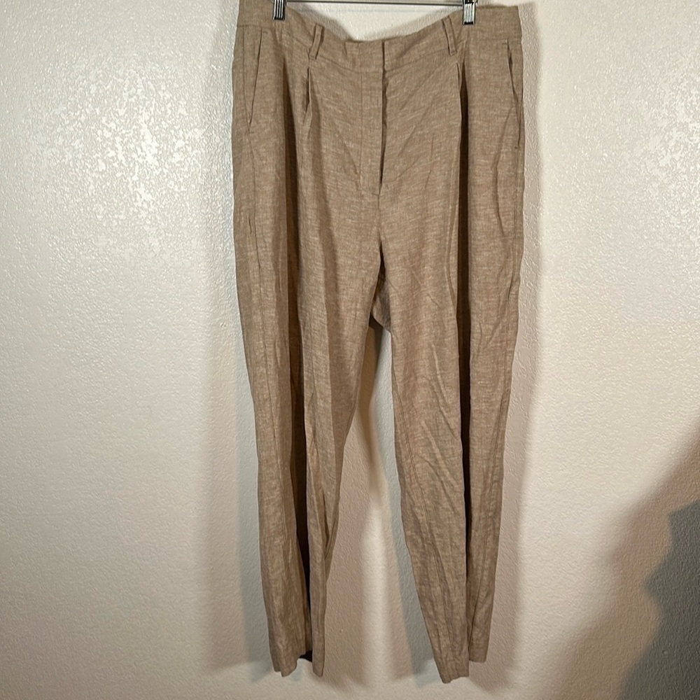 Old Navy Tan Full Length Linen Blend Trousers Size XL